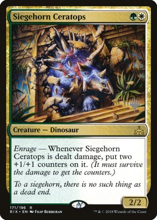 Siegehorn Ceratops [Rivals of Ixalan Promos] | Exor Games Summserside