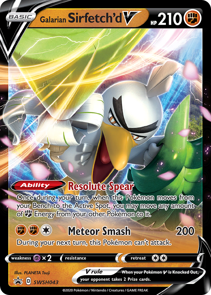 Galarian Sirfetch'd V (SWSH043) [Sword & Shield: Black Star Promos] | Exor Games Summserside