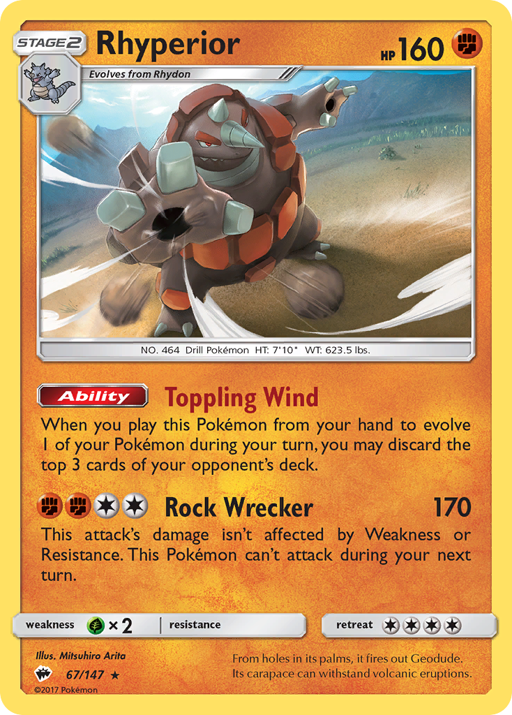 Rhyperior (67/147) [Sun & Moon: Burning Shadows] | Exor Games Summserside