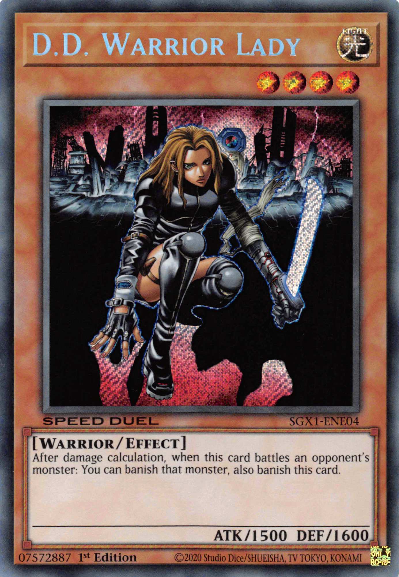 D.D. Warrior Lady [SGX1-ENE04] Secret Rare | Exor Games Summserside