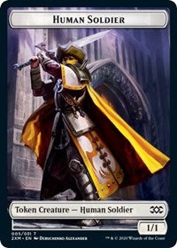 Human Soldier // Tuktuk the Returned Double-sided Token [Double Masters Tokens] | Exor Games Summserside