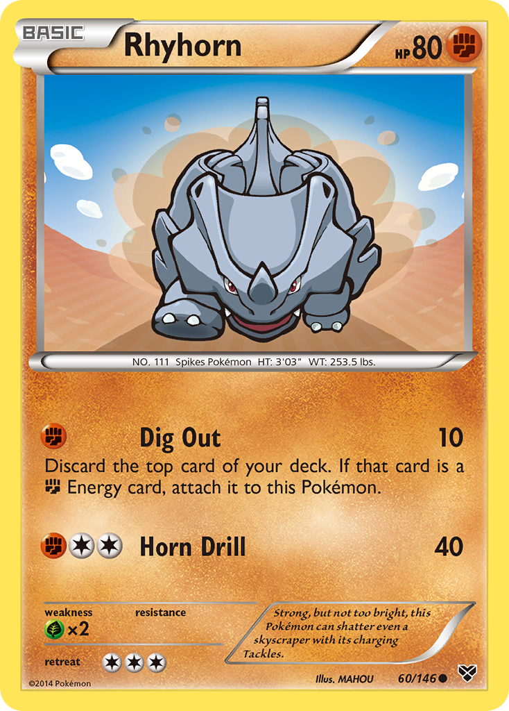 Rhyhorn (60/146) [XY: Base Set] | Exor Games Summserside