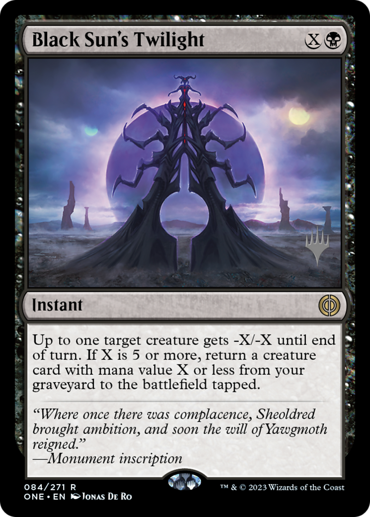 Black Sun's Twilight (Promo Pack) [Phyrexia: All Will Be One Promos] | Exor Games Summserside