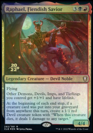 Raphael, Fiendish Savior [Commander Legends: Battle for Baldur's Gate Prerelease Promos] | Exor Games Summserside