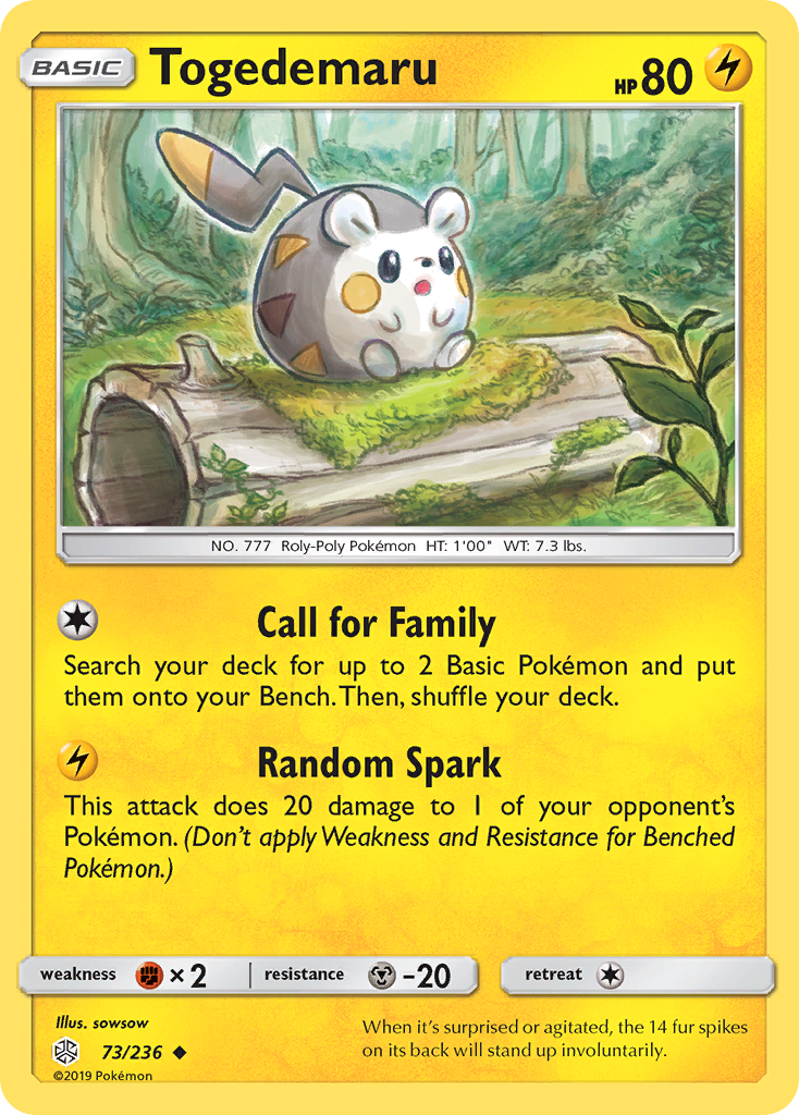 Togedemaru (73/236) [Sun & Moon: Cosmic Eclipse] | Exor Games Summserside