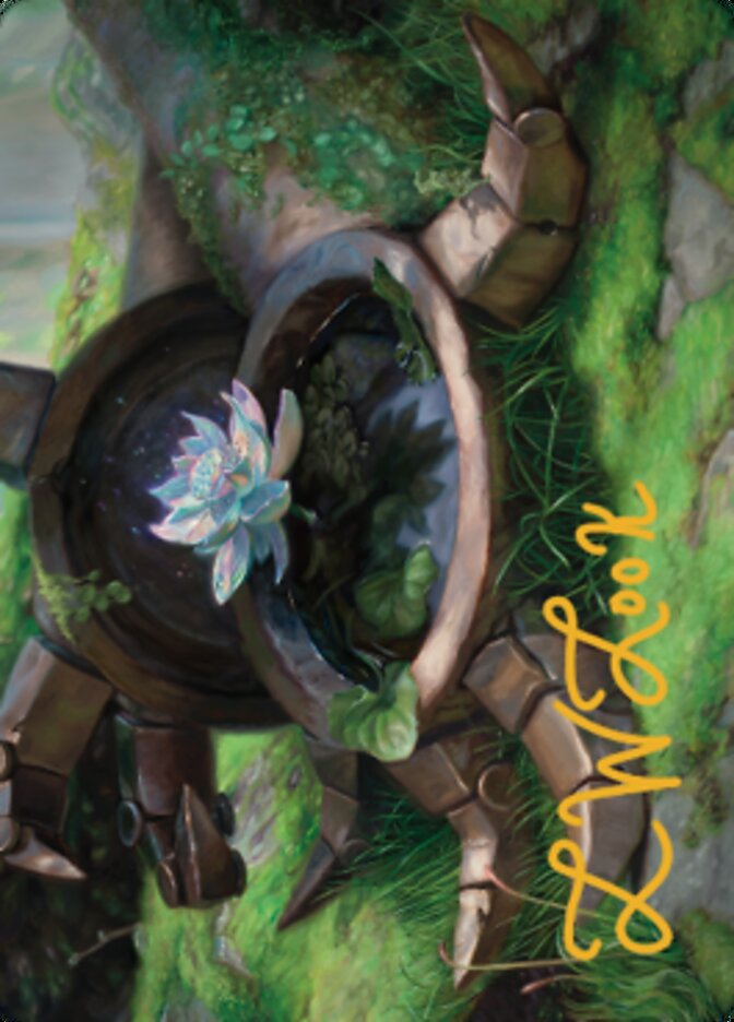Timeless Lotus Art Card (Gold-Stamped Signature) [Dominaria United Art Series] | Exor Games Summserside