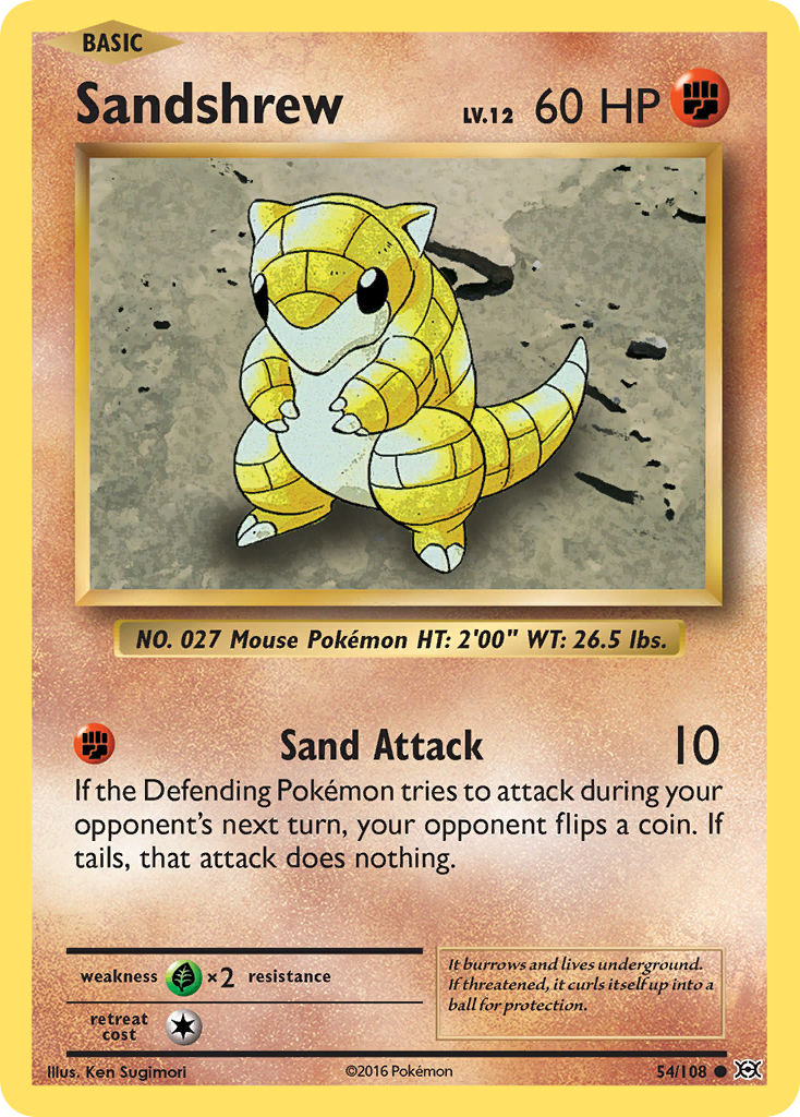 Sandshrew (54/108) [XY: Evolutions] | Exor Games Summserside