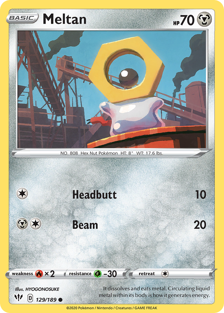 Meltan (129/189) [Sword & Shield: Darkness Ablaze] | Exor Games Summserside