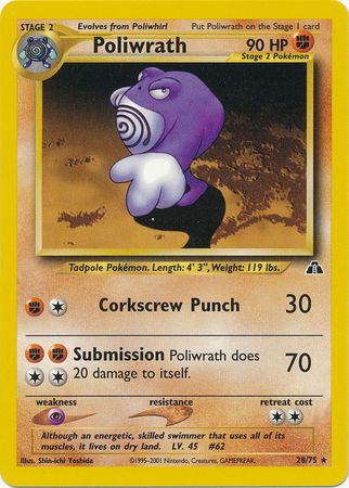 Poliwrath (28/75) [Neo Discovery Unlimited] | Exor Games Summserside