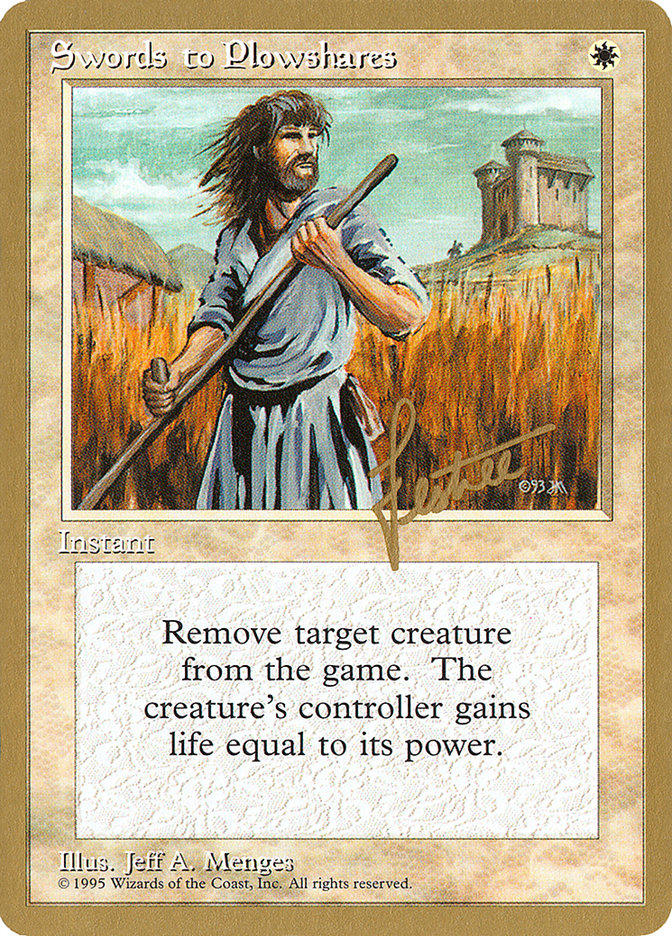 Swords to Plowshares (Bertrand Lestree) [Pro Tour Collector Set] | Exor Games Summserside