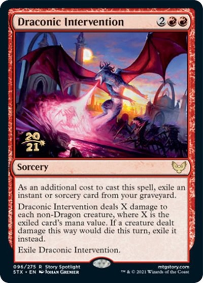 Draconic Intervention [Strixhaven: School of Mages Prerelease Promos] | Exor Games Summserside