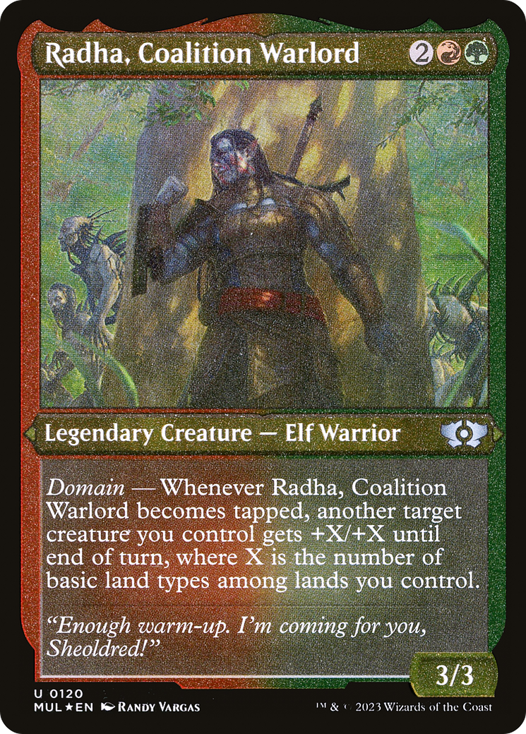 Radha, Coalition Warlord (Foil Etched) [Multiverse Legends] | Exor Games Summserside