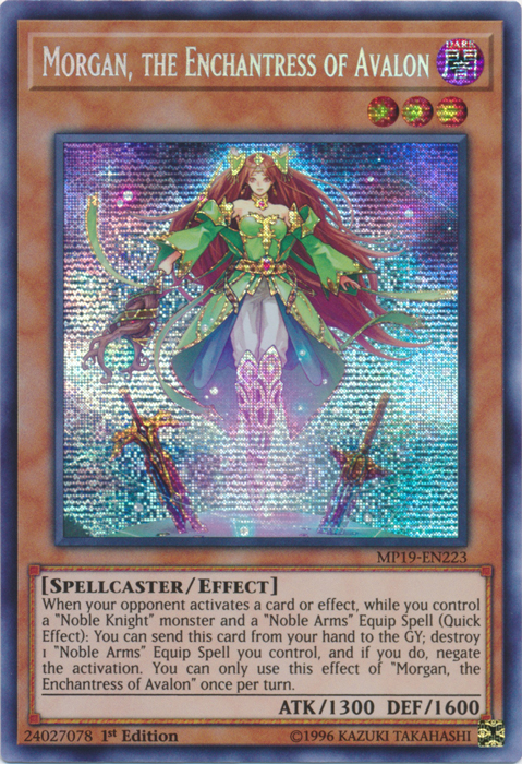 Morgan, the Enchantress of Avalon [MP19-EN223] Prismatic Secret Rare | Exor Games Summserside