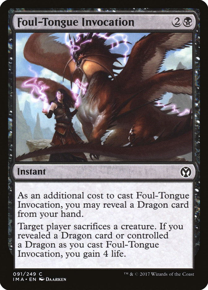 Foul-Tongue Invocation [Iconic Masters] | Exor Games Summserside