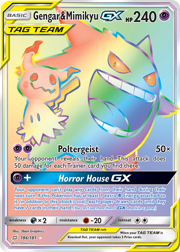 Gengar & Mimikyu GX (186/181) [Sun & Moon: Team Up] | Exor Games Summserside