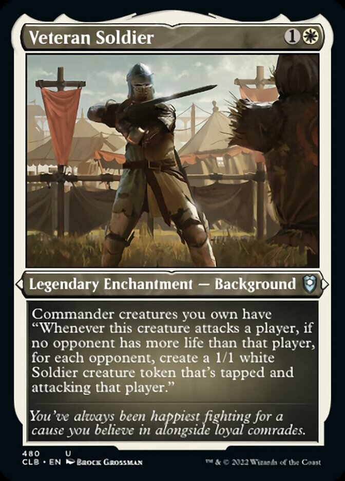 Veteran Soldier (Foil Etched) [Commander Legends: Battle for Baldur's Gate] | Exor Games Summserside