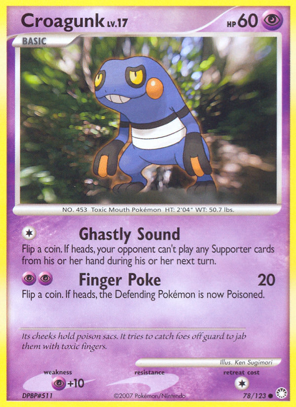 Croagunk (78/123) [Diamond & Pearl: Mysterious Treasures] | Exor Games Summserside