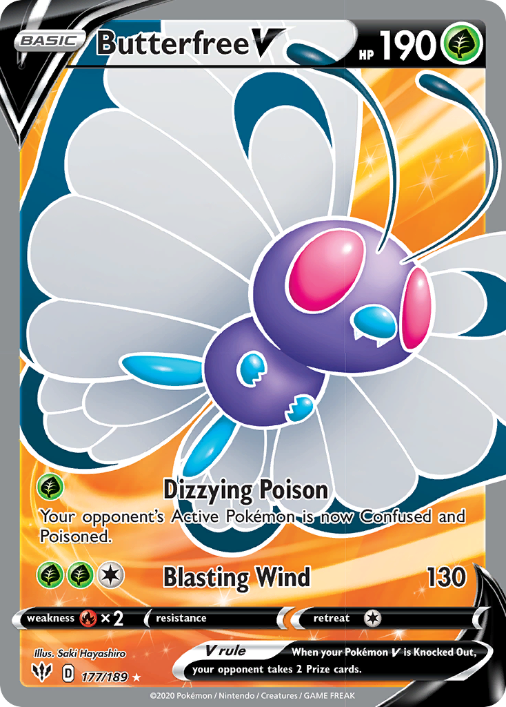 Butterfree V (177/189) [Sword & Shield: Darkness Ablaze] | Exor Games Summserside