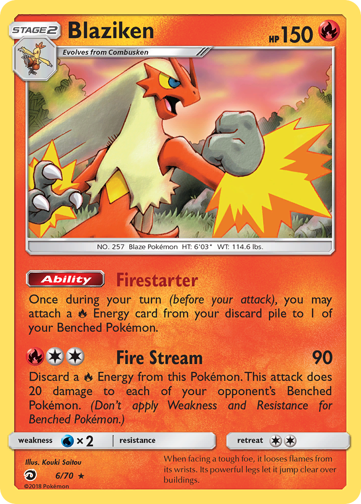 Blaziken (6/70) [Sun & Moon: Dragon Majesty] | Exor Games Summserside