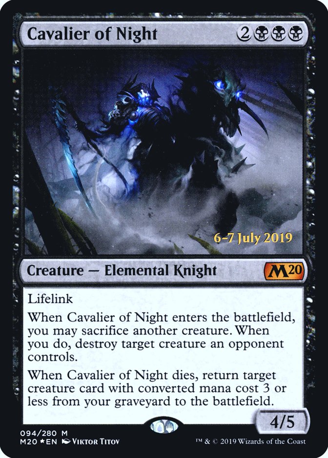 Cavalier of Night  [Core Set 2020 Prerelease Promos] | Exor Games Summserside