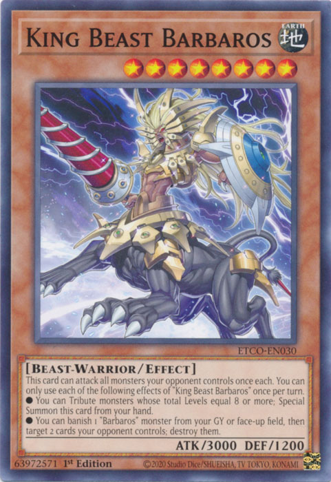 King Beast Barbaros [ETCO-EN030] Common | Exor Games Summserside