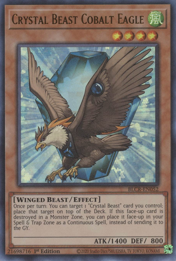 Crystal Beast Cobalt Eagle [BLCR-EN052] Ultra Rare | Exor Games Summserside