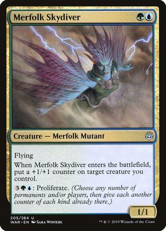 Merfolk Skydiver [War of the Spark] | Exor Games Summserside