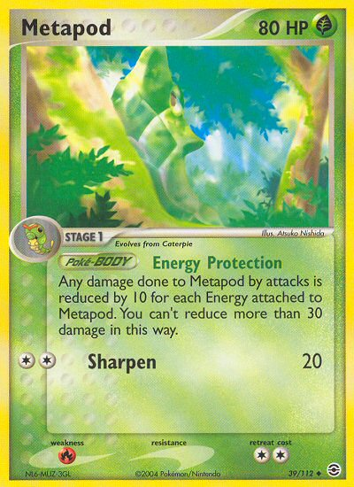 Metapod (39/112) [EX: FireRed & LeafGreen] | Exor Games Summserside