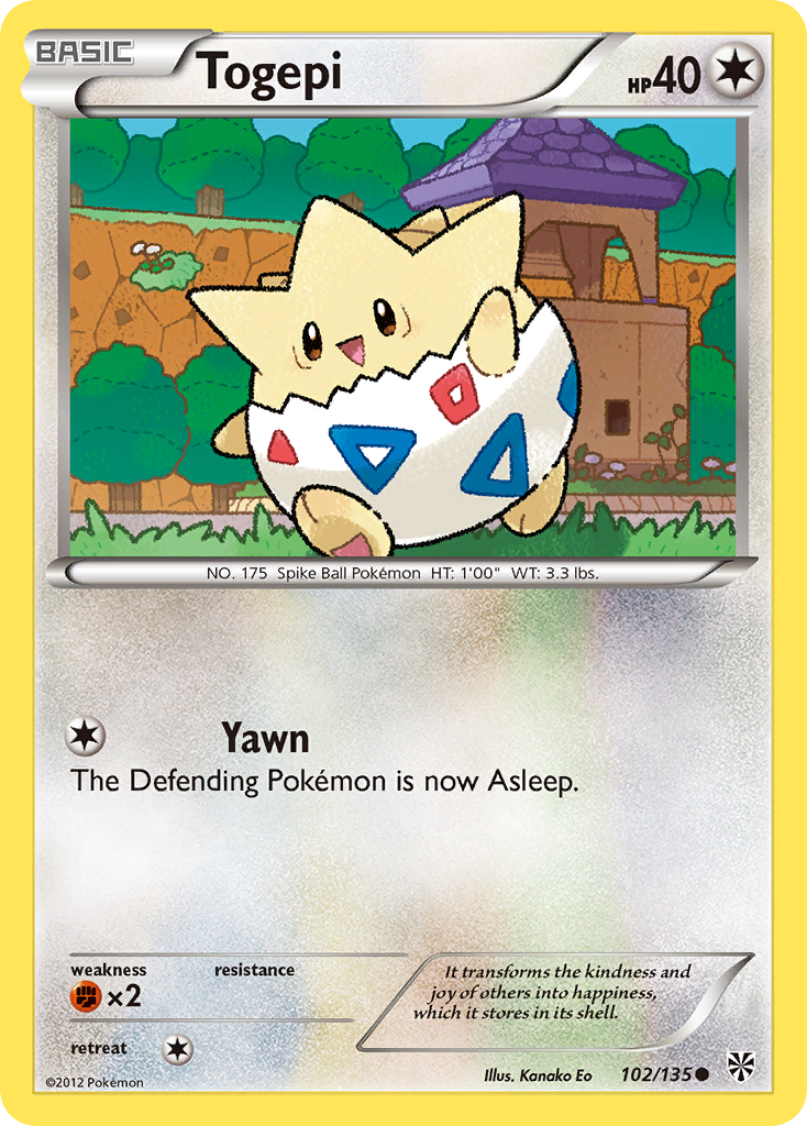 Togepi (102/135) [Black & White: Plasma Storm] | Exor Games Summserside