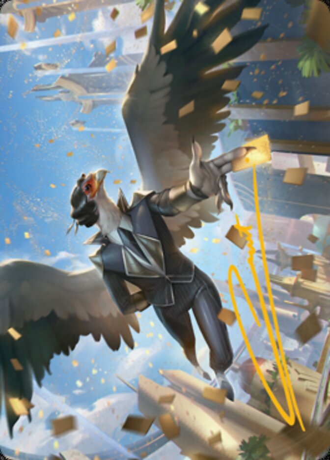 Skyboon Evangelist Art Card (Gold-Stamped Signature) [Streets of New Capenna Art Series] | Exor Games Summserside
