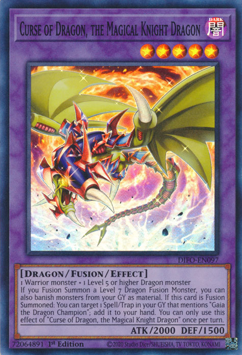 Curse of Dragon, the Magical Knight Dragon [DIFO-EN097] Super Rare | Exor Games Summserside