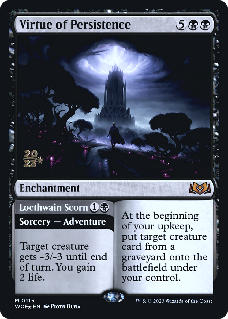 Virtue of Persistence // Locthwain Scorn [Wilds of Eldraine Prerelease Promos] | Exor Games Summserside