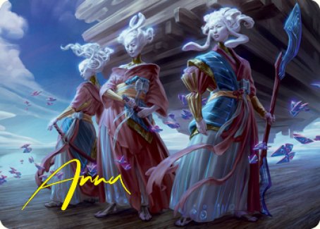 Guardians of Oboro Art Card (Gold-Stamped Signature) [Kamigawa: Neon Dynasty Art Series] | Exor Games Summserside