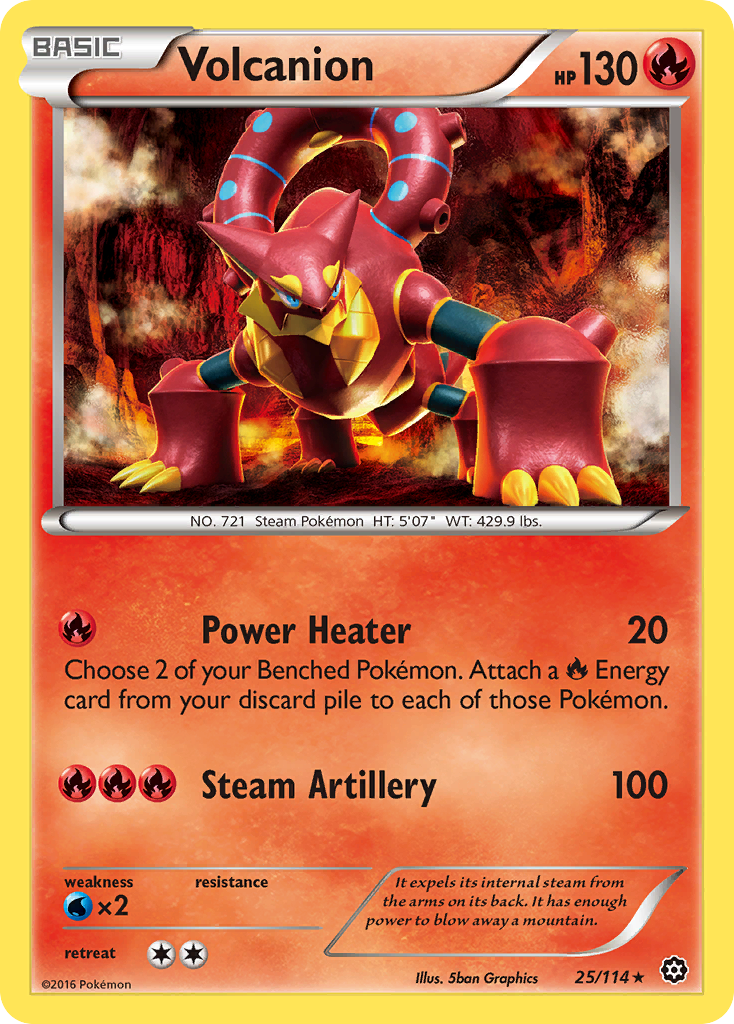 Volcanion (25/114) [XY: Steam Siege] | Exor Games Summserside