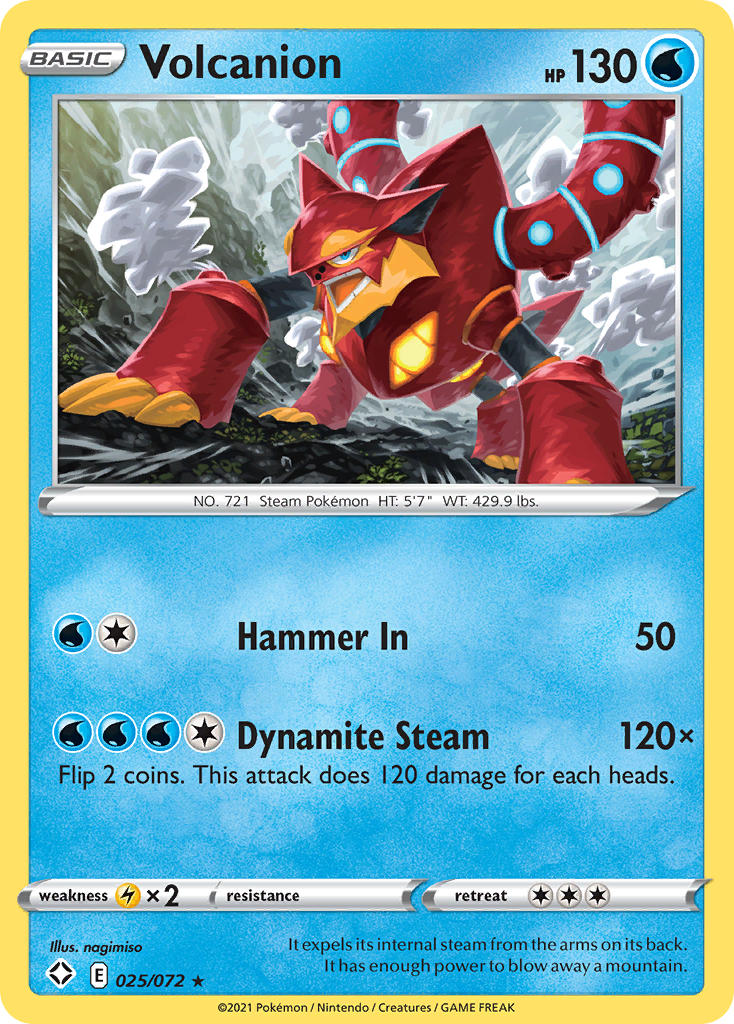 Volcanion (025/072) [Sword & Shield: Shining Fates] | Exor Games Summserside