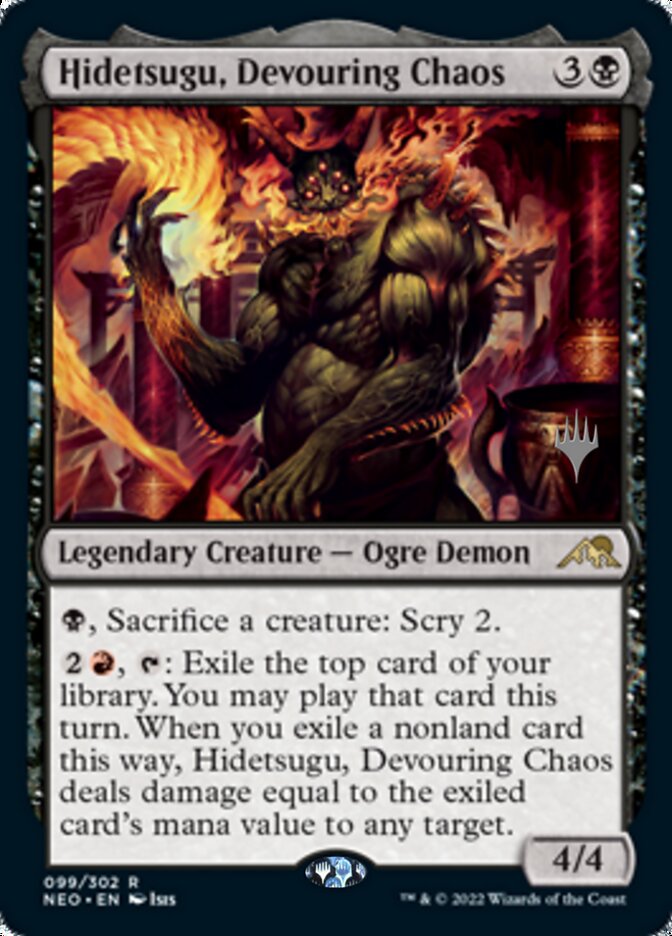 Hidetsugu, Devouring Chaos (Promo Pack) [Kamigawa: Neon Dynasty Promos] | Exor Games Summserside