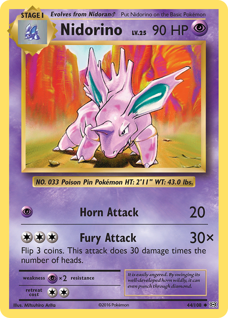 Nidorino (44/108) [XY: Evolutions] | Exor Games Summserside