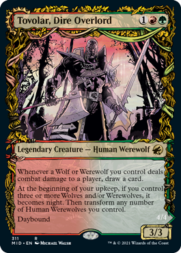 Tovolar, Dire Overlord // Tovolar, the Midnight Scourge (Showcase Equinox) [Innistrad: Midnight Hunt] | Exor Games Summserside