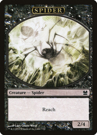 Spider Token (Black) [Modern Masters Tokens] | Exor Games Summserside