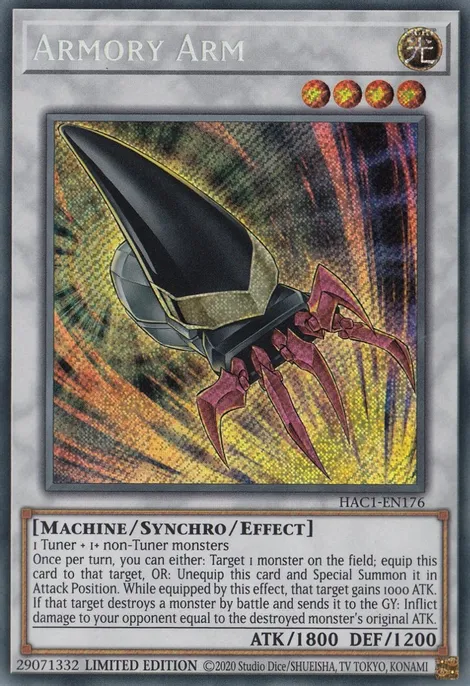 Armory Arm [HAC1-EN176] Secret Rare | Exor Games Summserside