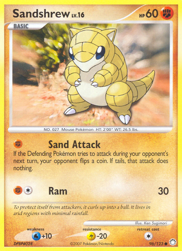 Sandshrew (96/123) [Diamond & Pearl: Mysterious Treasures] | Exor Games Summserside