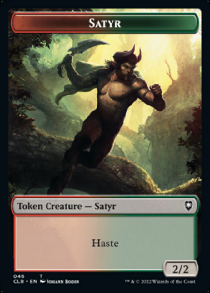 Satyr // Beast Double-sided Token [Commander Legends: Battle for Baldur's Gate Tokens] | Exor Games Summserside