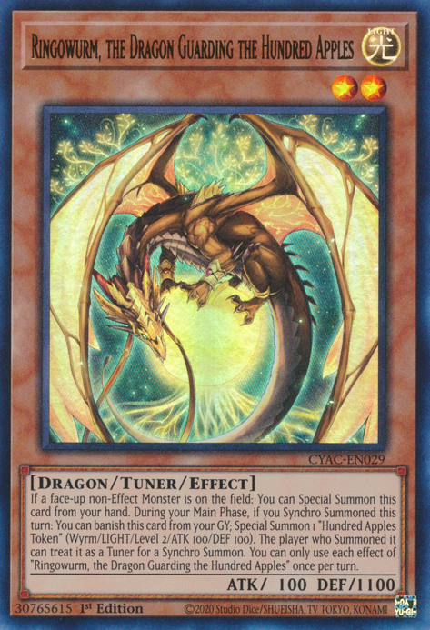 Ringowurm, the Dragon Guarding the Hundred Apples [CYAC-EN029] Ultra Rare | Exor Games Summserside