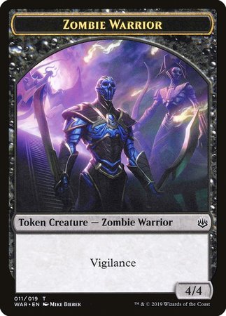 Zombie Warrior Token [War of the Spark Tokens] | Exor Games Summserside