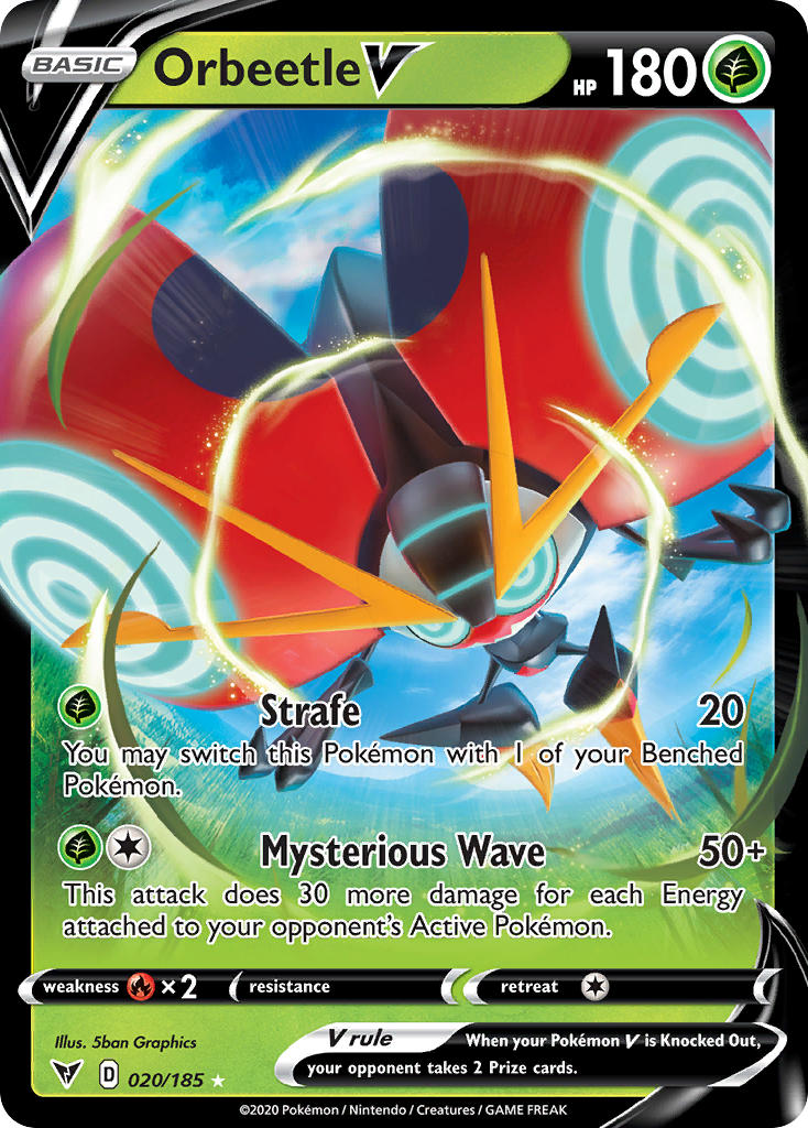 Orbeetle V (020/185) [Sword & Shield: Vivid Voltage] | Exor Games Summserside