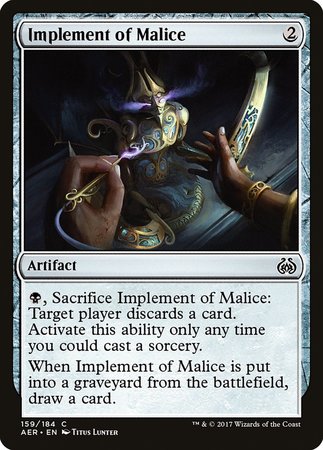 Implement of Malice [Aether Revolt] | Exor Games Summserside