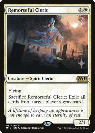 Remorseful Cleric [Core Set 2019 Promos] | Exor Games Summserside