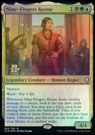 Nine-Fingers Keene [Commander Legends: Battle for Baldur's Gate Prerelease Promos] | Exor Games Summserside