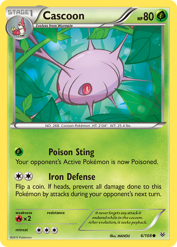 Cascoon (6/108) [XY: Roaring Skies] | Exor Games Summserside