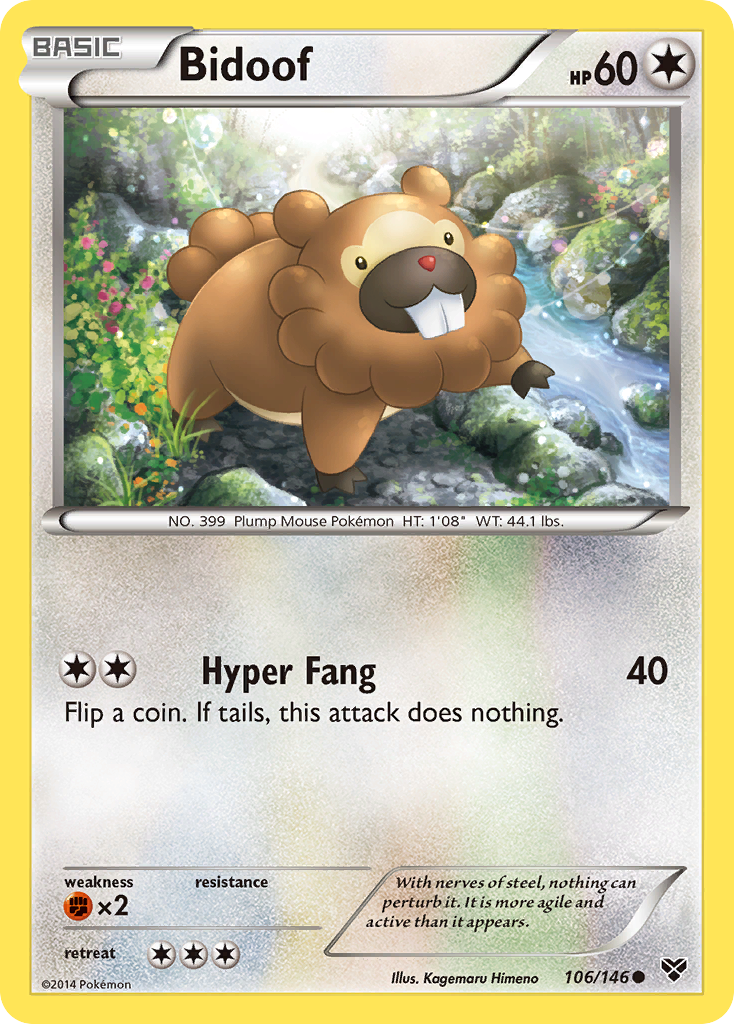 Bidoof (106/146) [XY: Base Set] | Exor Games Summserside